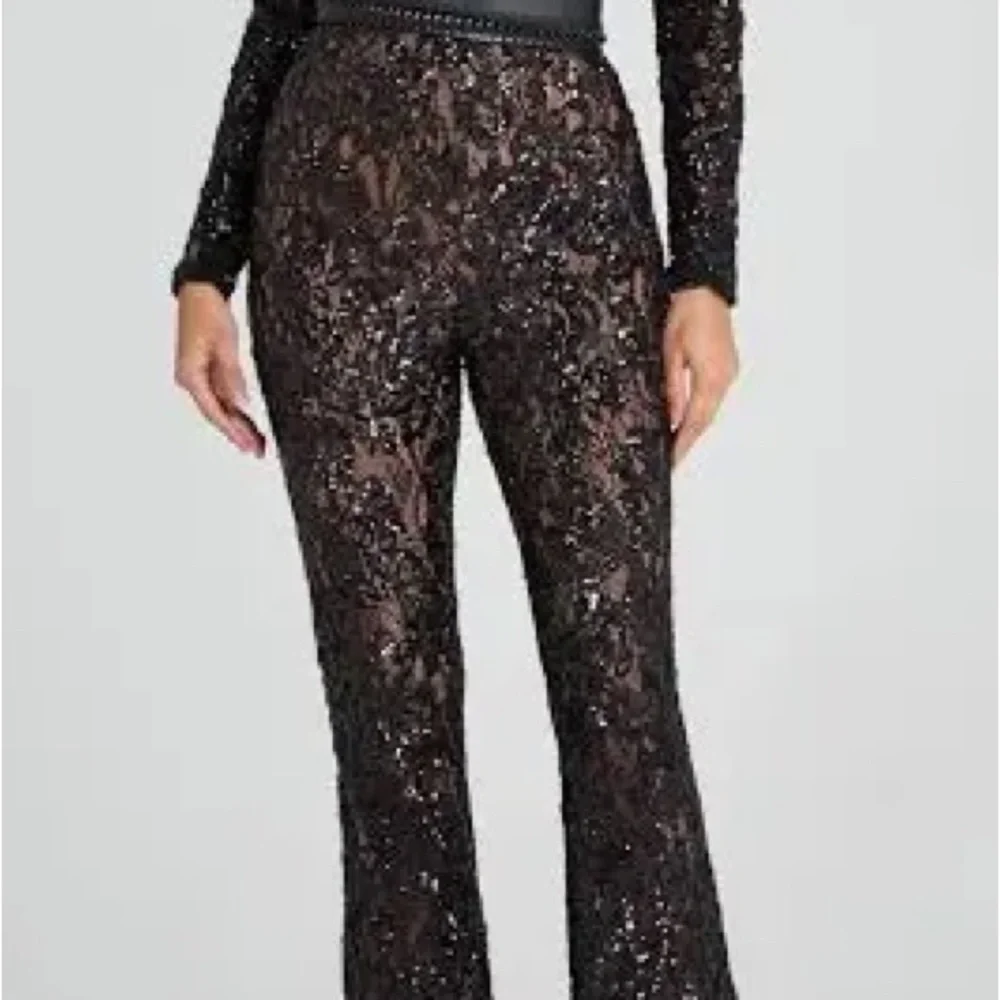 NADINE MERABI Black Sequin Jumpsuit - Picture 2 of 4